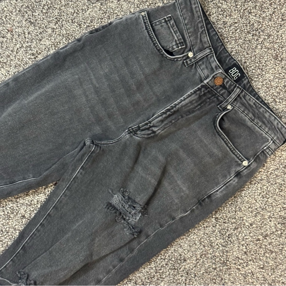 BDG Black Distressed High-Rise Flare Jeans - Picture 3 of 6